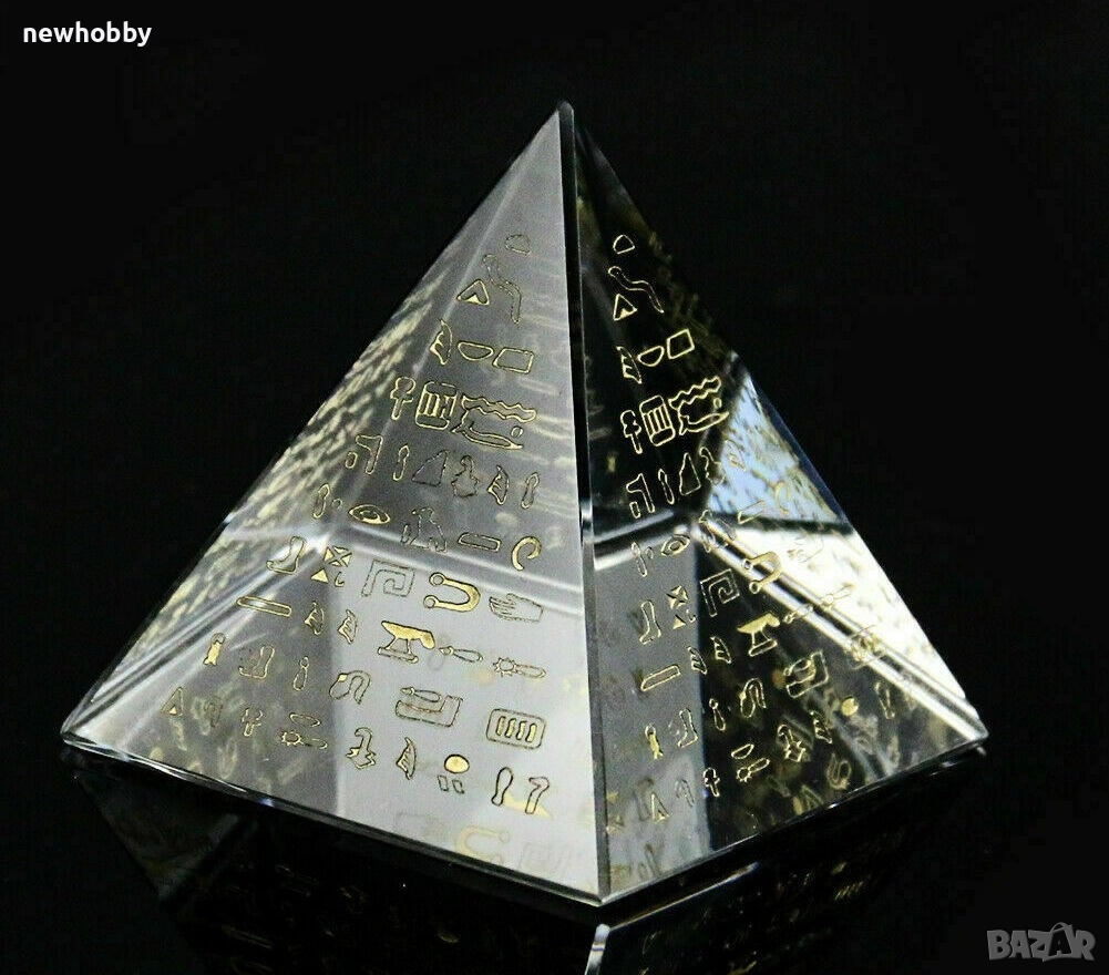 Пирамида оргонит с йероглифи, снимка 1