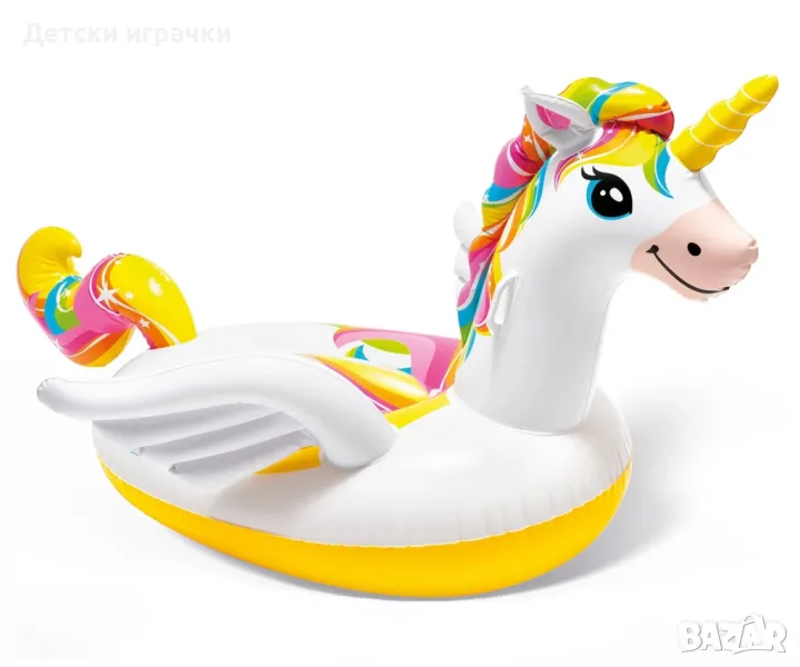 Надуваем остров Еднорог INTEX, 198 х 140 х 102 см, Unicorn Ride-on, снимка 1