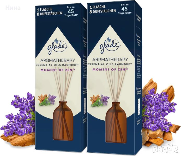 Glade Aromatherapy Essential Oils, Moment of Zen, Аромат за стая с етерични масла от лавандула + сан, снимка 1