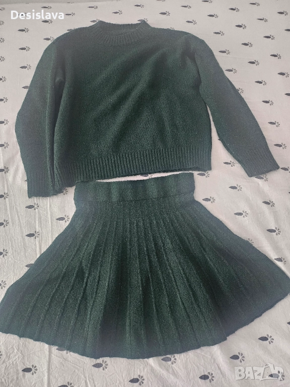 Сет плетиво наситено зелено , снимка 1