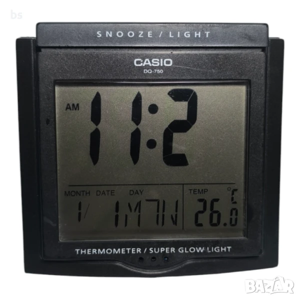 Casio DQ-750 – ретро машинка за ентусиасти и колекционери! Термометър жив, дисплей посърнал 😄
, снимка 1