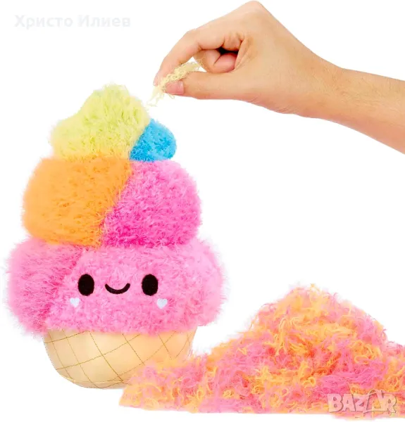 Плюшена играчка MGA Entertainment Fluffie Stuffiez Treats сладолед, снимка 1