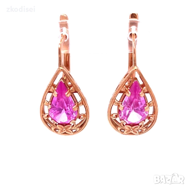 Златни обеци с рубини 5,76гр. 14кр. проба:585 модел:34776-2, снимка 1