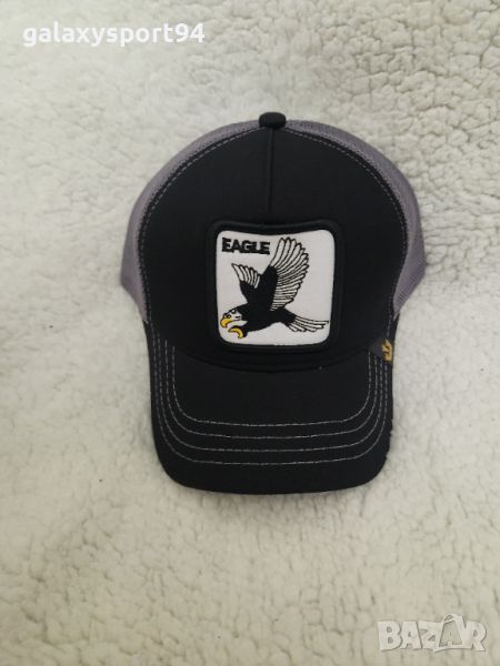   GOORIN BROS шапка Eagle Орел Черно шапка с Козирка Фенска, снимка 1