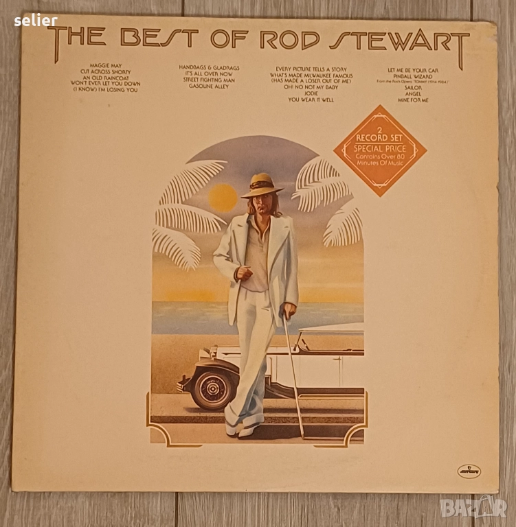 Rod Stewart ‎– The Best Of Rod Stewart Двойна плоча:GATEFOLD Издание 🇬🇧 UK 1977г Състояние VG+ Цен, снимка 1