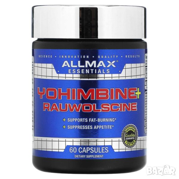 AllMax Йохимбин + Рaуволцин, 60 кaпсули, снимка 1