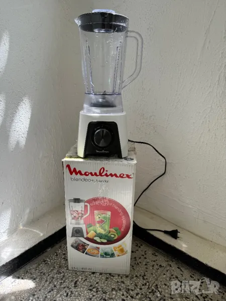 Блендер Moulinex Blendeo+ LM2C01 450W Пластмасова Кана 1.5L, 2 Скорости, Трошачка за Лед!, снимка 1