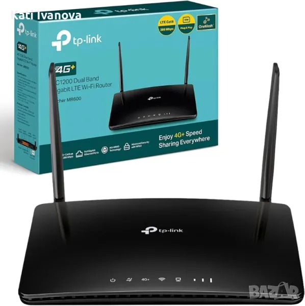 TP-Link Archer MR600 безжичен 4G рутер Гигабитов интернет Двубандов (2,4 GHz / 5 GHz) 4G Черен, снимка 1