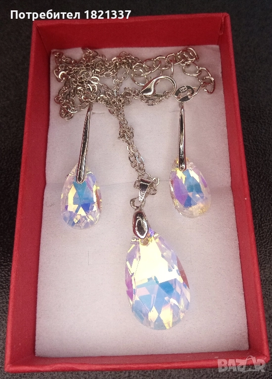 Комплект колие и обици, снимка 1