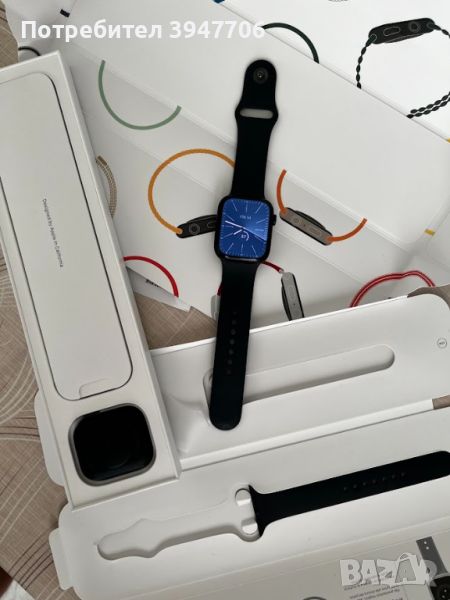 Apple Watch 7 45mm + Подарък безжична станция за зареждане, снимка 1