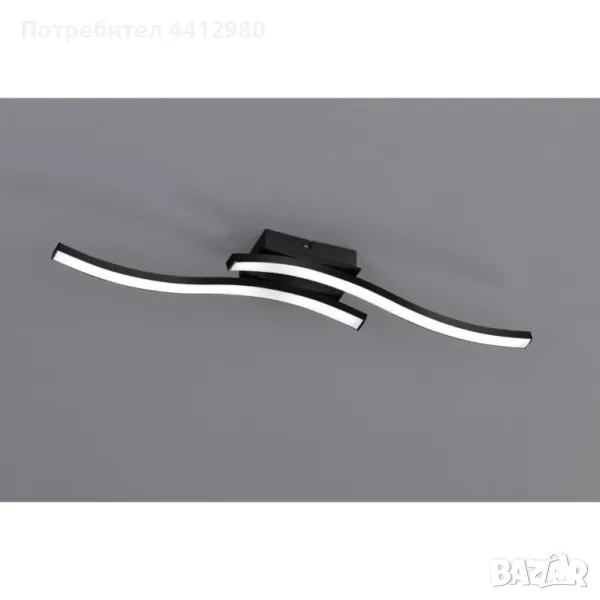 LED плафониера ROUTE 2X5W черен, снимка 1