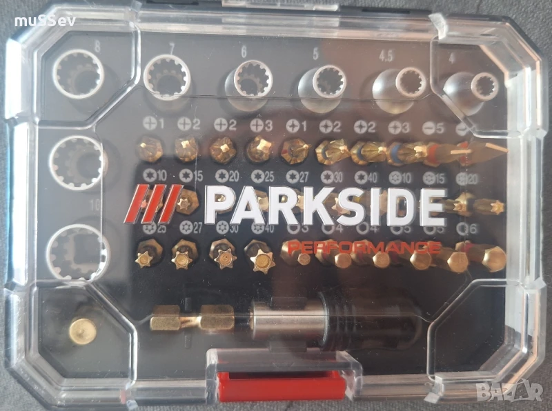 комплект битове и глухи ключове и накрайник на Parkside Performance, снимка 1