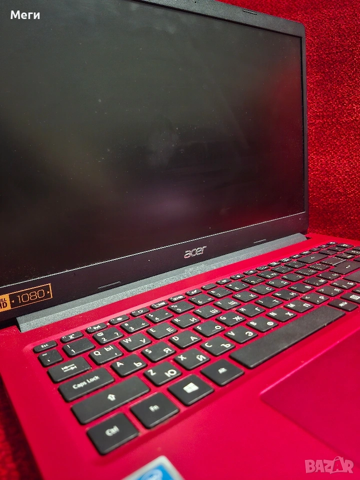 Продавам лаптоп Acer.Не е ползван много.Беше взет с учебна цел.Всичко работи с оригинално зарядно, снимка 1