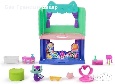 Нов комплект Gabby’s Dollhouse MerCat баня с изненада и аксесоари, 10 части, снимка 4 - Други - 51676799