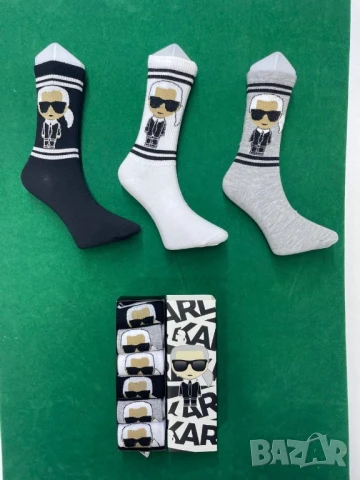 чорапи в кутия karl lagerfeld balenciaga calvin klein  nike, снимка 2 - Дамски чорапи - 50684785