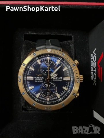 Vostok Europe Almaz Space Station Chronograph като нов , снимка 3 - Мъжки - 53366477