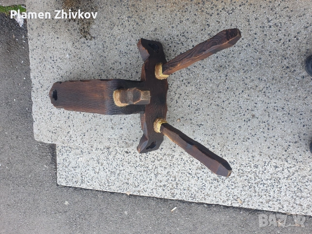 Трикрако дървено столче Много красива майсторска изработка ., снимка 9 - Декорация за дома - 53411308