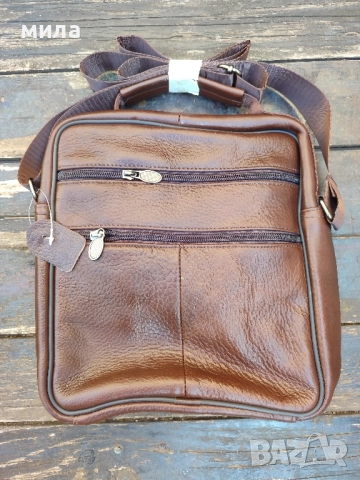 Мъжка кожена чанта , снимка 2 - Чанти - 51628915