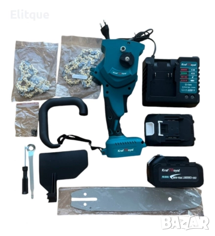 Комплект резачка с маслен филтър 25 см.,2 вериги,1 шина,2 батерии 36V,10Ah, снимка 2 - Други инструменти - 52843198