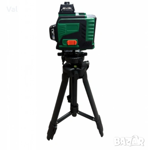 4D Лазерен Нивелир с 16 Линии (Четири Точков), Самонивелиращ се, със Зелен Лазер с тринога, снимка 4 - Измервателни инструменти - 53726352