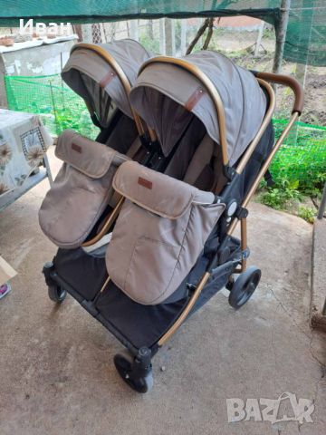 Продавам бебешка количка за близнаци комбинира, снимка 3 - Детски колички - 45914942
