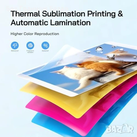 Нов Фото принтер 4x6 WiFi с приложение, рамки/филтри, 54 листа хартия, снимка 5 - Принтери, копири, скенери - 53374959