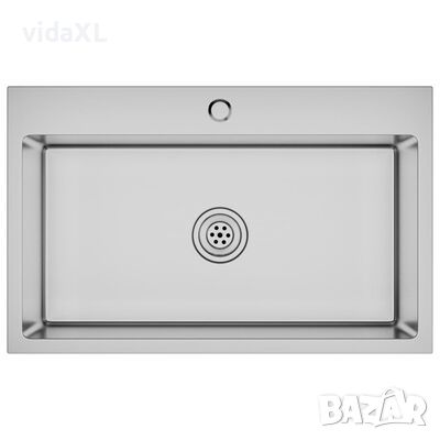 vidaXL Ръчно изработена кухненска мивка, неръждаема стомана(SKU:51506