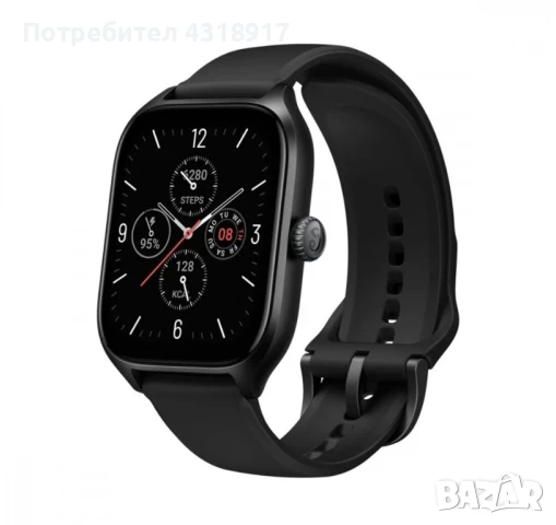 Часовник Amazfit GTS 4 Infinite Black , снимка 2 - Мъжки - 51328016