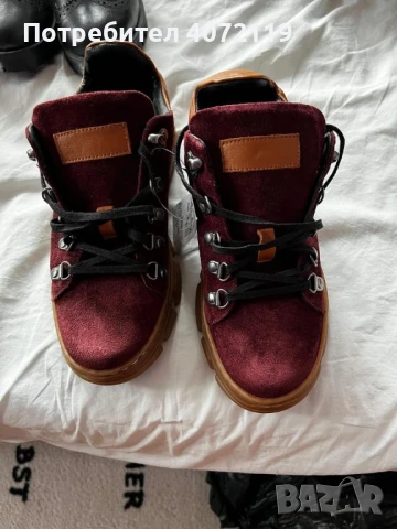 Велурени дамски боти 