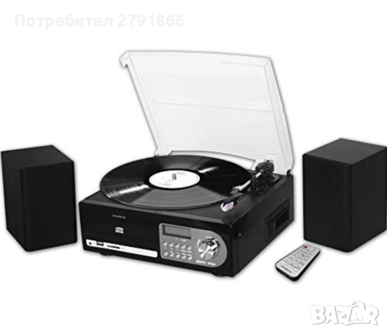 Majestic TT 38R CD TP USB SD грамофон CD/MP3 плейър, касетофон, USB/SD рекордер нов
