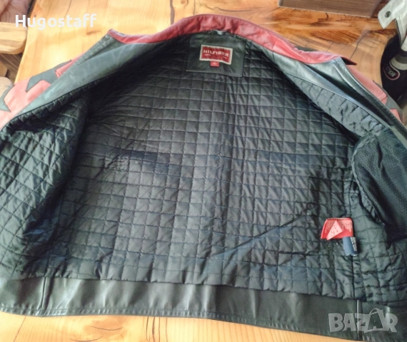 Tommy Hilfiger Винтидж Мъжко кожено яке моторджиско Cafe Racer M/L, снимка 4 - Якета - 52896396