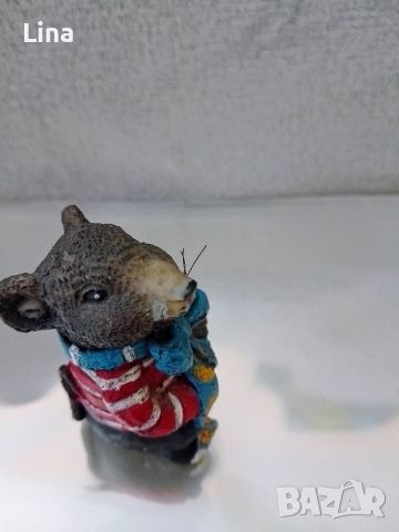   vintage figure fine art mouse , мишка миниатюрна фигурка - сувенир , снимка 4 - Антикварни и старинни предмети - 46321010