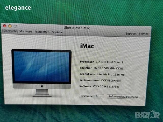 Apple iMac Late 2013 i5 2.7GHz 16GB RAM, снимка 5 - Работни компютри - 53940145