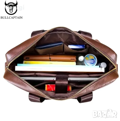 Елегантно/Ежедневна, Делова Бизнес чанта {куфарче за лаптоп} Естествена кожа!, снимка 8 - Чанти - 49290782