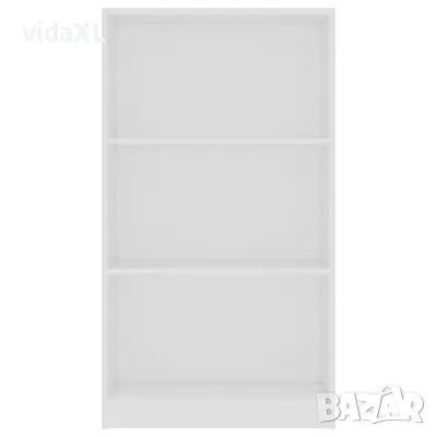 vidaXL 3-етажна библиотека, бяла, 60x24x109 см, инженерно дърво(SKU:800864), снимка 4 - Други - 48135535