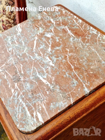 Антикварно шкафче с мраморен плот , снимка 9 - Шкафове - 53967416