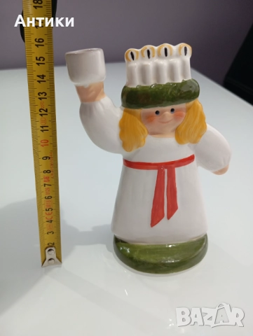 Порцеланов свещник Goebel стар, снимка 3 - Статуетки - 52493108