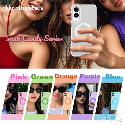 Samsung Galaxy S25 Edge IMAK Силиконов Калъф Candy Series TPU +PET/ MagSafe и Протектор, снимка 5 - Калъфи, кейсове - 51418259