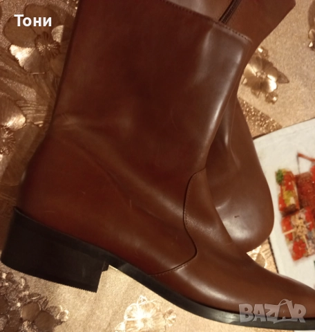 Нови Дамски Зимни Боти Изцяло от Естествена Кожа 40 , снимка 10 - Дамски боти - 52956816