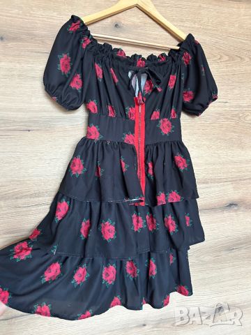 SALE Рокля Black Roses, снимка 4 - Рокли - 46628341