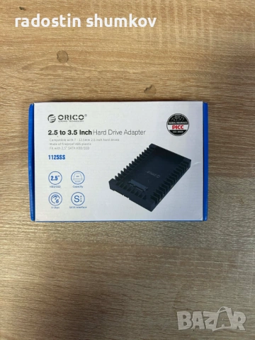 Нов адаптер ORICO 1125SS – за монтиране на 2.5" HDD/SSD в 3.5" гнездо