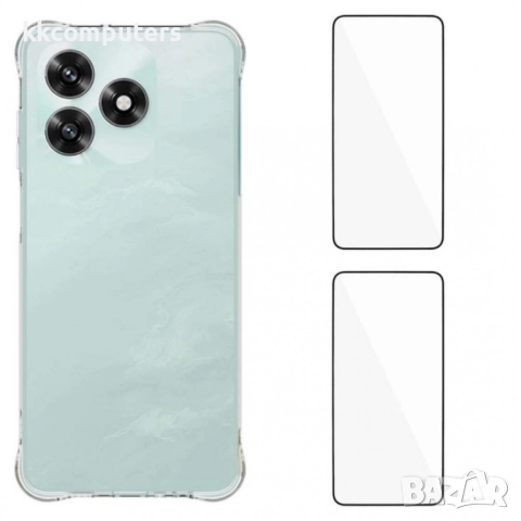 WANLONFENG Защитин TPU Калъф за Honor X5c Plus 4G / Honor X5c 4G - вкл. 2 броя Стъклени протектори, , снимка 2 - Калъфи, кейсове - 52629791