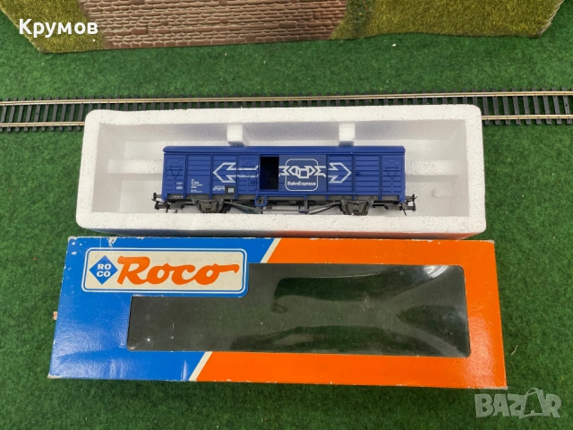 Вагон товарен хладилен 2-осен Роко HO 1:87 влак ЖП модел, снимка 6 - Колекции - 54009781