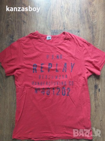 Replay Beachwear - страхотна мъжка тениска КАТО НОВА ХЛ, снимка 4 - Тениски - 45513701