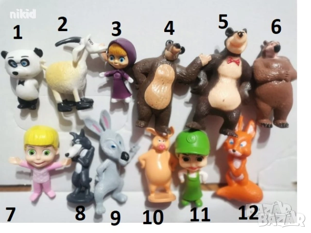 Маша и Мечока герои фигурка фигурки pvc пластмасови играчки за игра и украса торта играчка, снимка 2 - Фигурки - 44326090