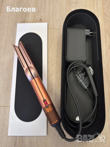 Нова с гаранция Преса за коса Dyson HT01 Airstrait™, Amber silk / Pink champagne, снимка 5 - Преси за коса - 53219591