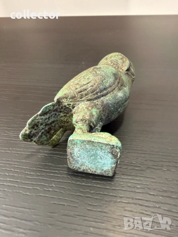 Бронзова статуетка на сова. №7920, снимка 7 - Колекции - 53697093