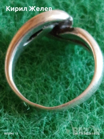Винтидж сребърен пръстен Арт Деко стил майсторска изработка 51768, снимка 7 - Пръстени - 53982152