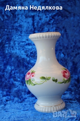 красива ръчно декорирана ваза , снимка 2 - Вази - 51551818