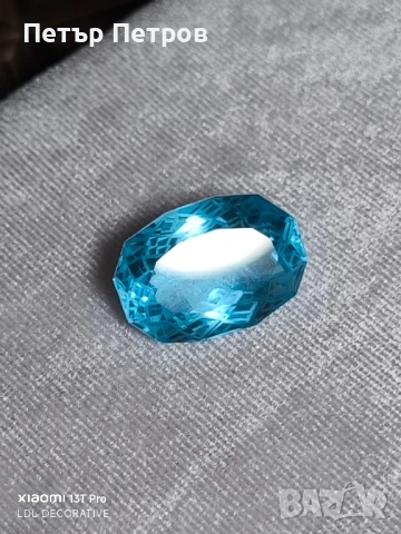 Естествен син топаз- 28.75 ct, снимка 1